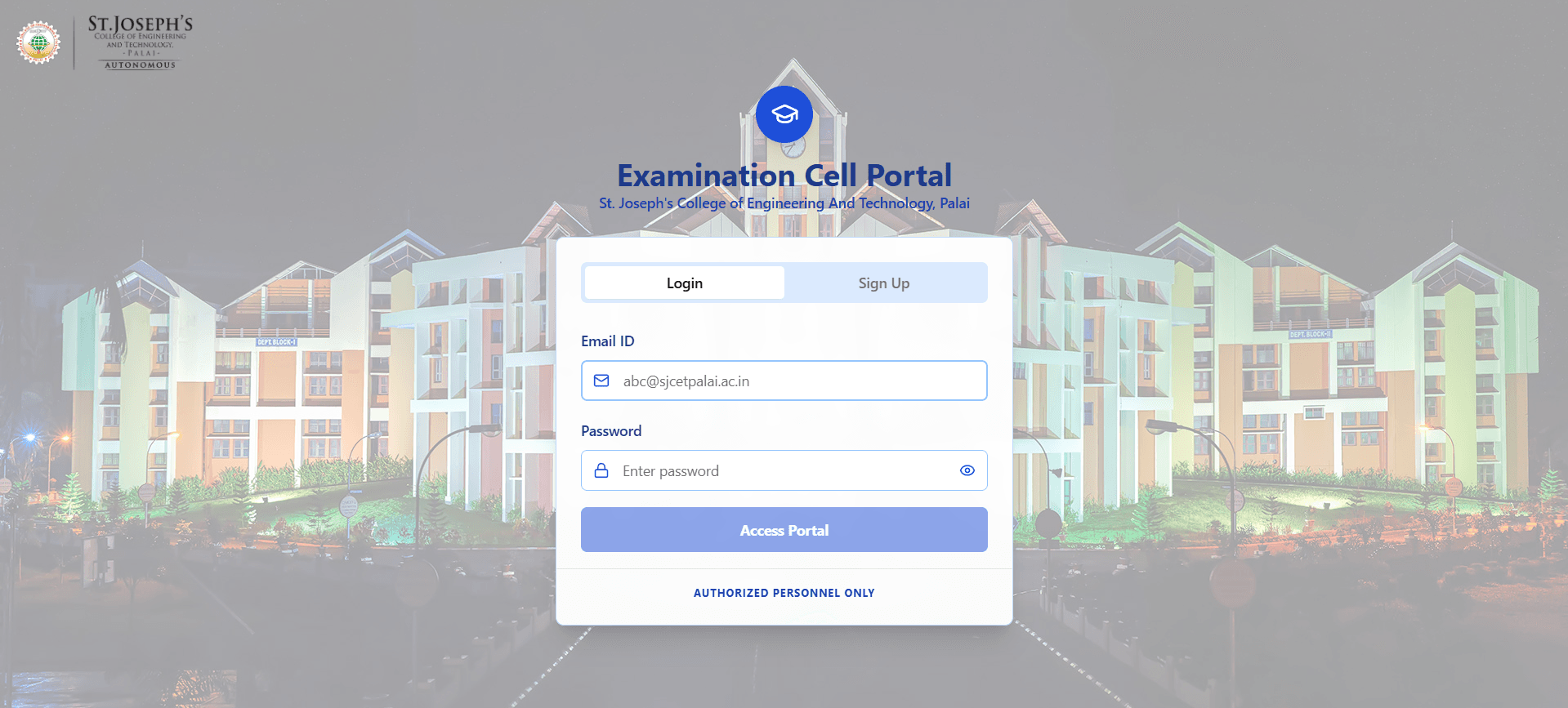 Exam Seating Management System Dashboard